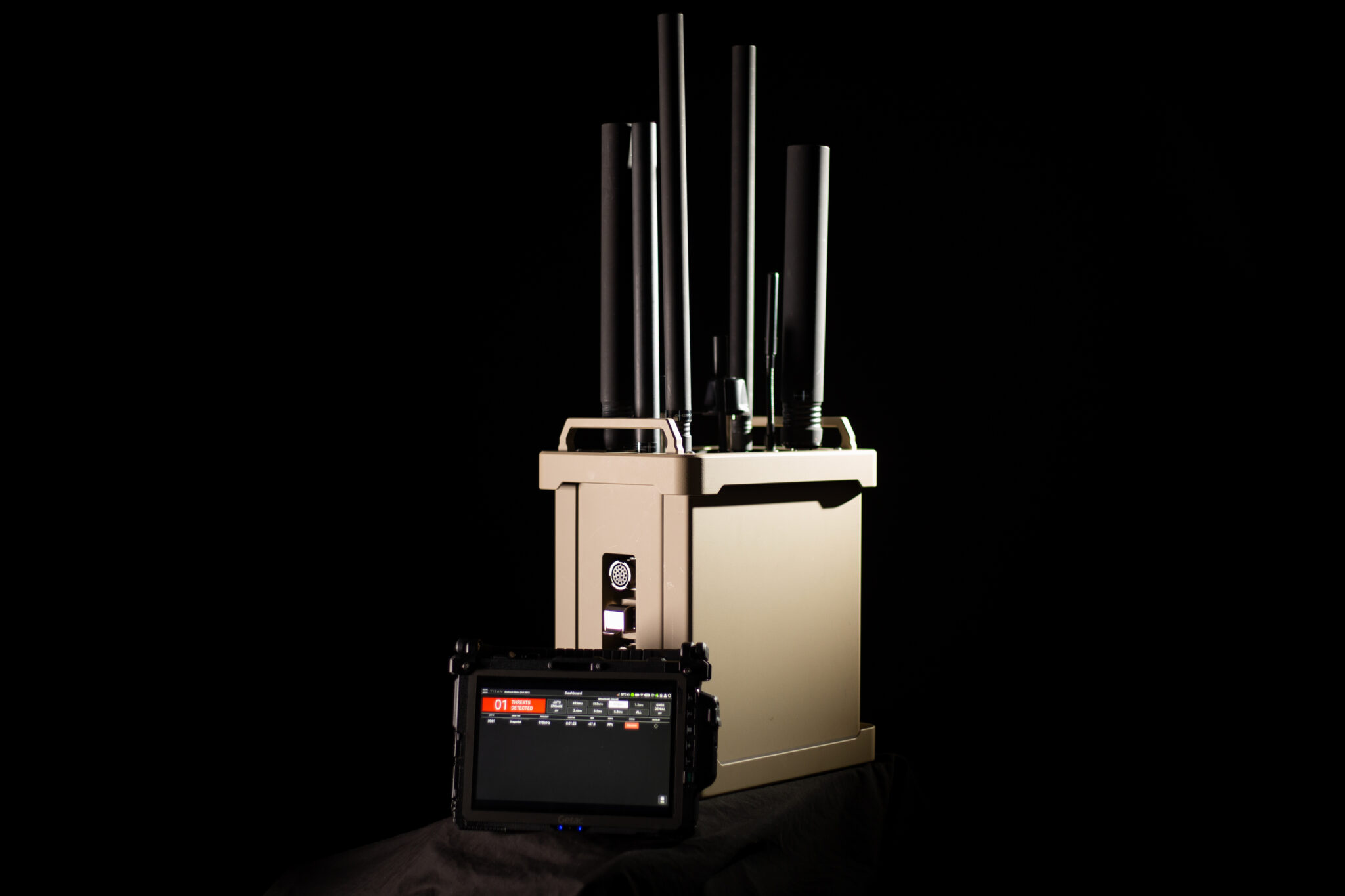 The Titan 4 unit, the counter-drone system the new cases had to transport
